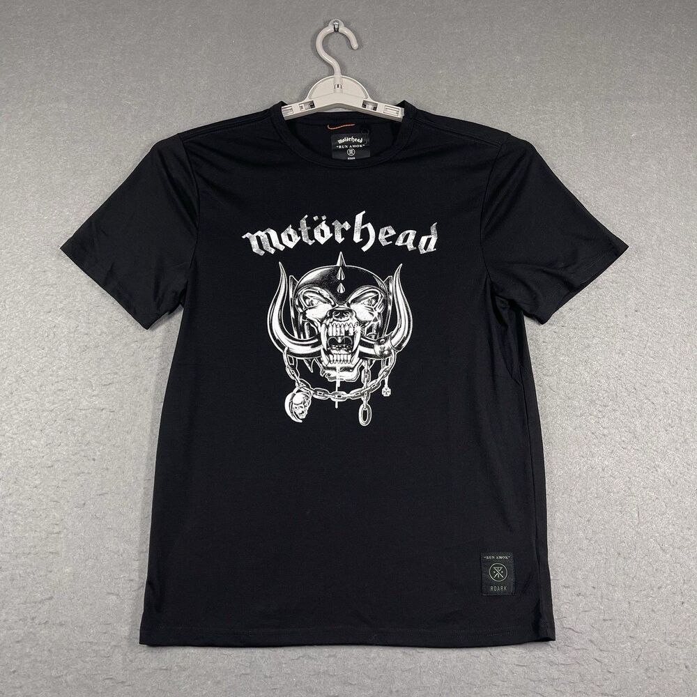 Motorhead Shirt Men Small Black Roark Run Amok Snaggletooth Short Sleeves Gothic